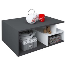 ebuy24 Sulas salontafel 4 planken wit, antraciet.