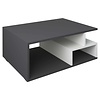 ebuy24 Sulas salontafel 4 planken wit, antraciet.