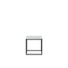 ebuy24 Estelle  bijzettafel 50x50 cm marmor decor wit.