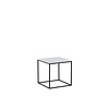 ebuy24 Estelle  bijzettafel 50x50 cm marmor decor wit.