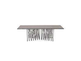 ebuy24 Stone salontafel 60x140 cm glas zwart marmor decor.