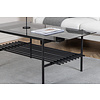 ebuy24 VonStaf salontafel met plank 60x120 cm glas zwart.