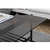 ebuy24 VonStaf salontafel met plank 60x120 cm glas zwart.