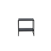 ebuy24 Staal  bijzettafel met plank 51x51 cm zwart.