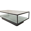 ebuy24 Maglehem salontafel met plank 60x130 cm glas.
