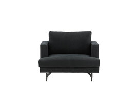 ebuy24 Sofia fauteuil zwart.