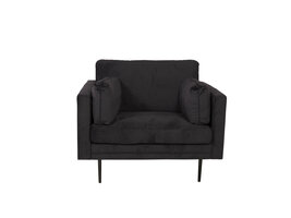 ebuy24 Boom II fauteuil velours zwart.