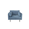 ebuy24 Boom II fauteuil velours blauw.