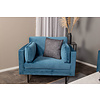 ebuy24 Boom II fauteuil velours blauw.