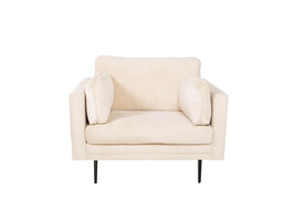 ebuy24 Boom II fauteuil velours lichtbeige.