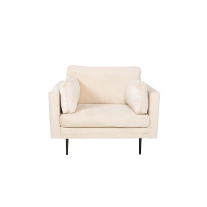 ebuy24 Boom II fauteuil velours lichtbeige.