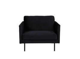 ebuy24 Zoom fauteuil velours zwart.