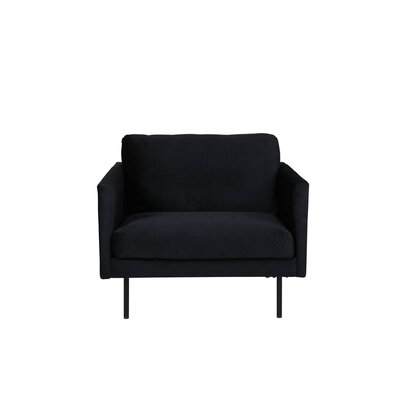 ebuy24 Zoom fauteuil velours zwart.