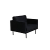 ebuy24 Zoom fauteuil velours zwart.