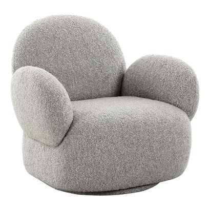 ebuy24 Messina fauteuil draaifunctie lichtgrijs.