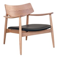 ebuy24 Olvera fauteuil naturel,zwart.