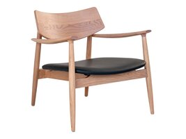 ebuy24 Olvera fauteuil naturel,zwart.