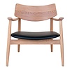 ebuy24 Olvera fauteuil naturel,zwart.