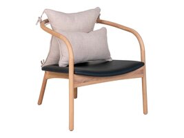 ebuy24 Alberca fauteuil naturel,zwart.