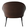 ebuy24 Canelas fauteuil lichtgrijs, donker bruin.