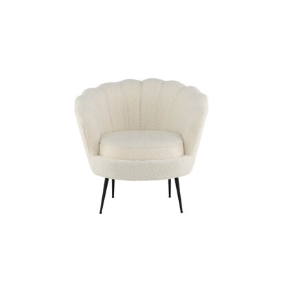 ebuy24 Calais fauteuil teddy wit.