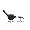 ebuy24 Rolf fauteuil recliner met hocker PU kunstleer zwart.