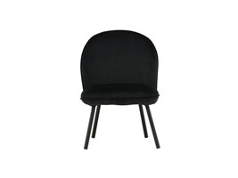 ebuy24 Polar fauteuil velours zwart.