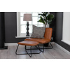 ebuy24 X fauteuil met hocker PU kunstleer bruin.