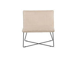 ebuy24 X-lounge fauteuil velours offwhite.