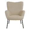 ebuy24 Glasgow fauteuil geïmiteerd lamsvel grijsbruin.