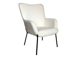 ebuy24 Glasgow fauteuil bouclÃ© wit.