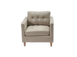 ebuy24 Marino fauteuil stof zandkleurig.