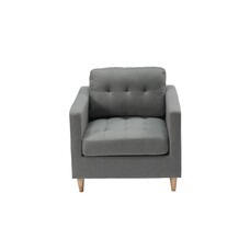 ebuy24 Marino fauteuil stof grijs.