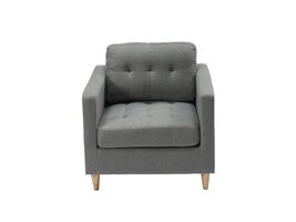 ebuy24 Marino fauteuil stof grijs.