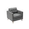 ebuy24 Marino fauteuil stof grijs.