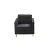 ebuy24 Marino fauteuil velours zwart.