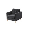 ebuy24 Marino fauteuil velours zwart.