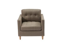 ebuy24 Marino fauteuil stof bruin.