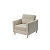 ebuy24 Marino fauteuil fluweel zandkleurig.