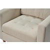 ebuy24 Marino fauteuil fluweel zandkleurig.