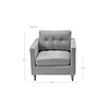 ebuy24 Marino fauteuil fluweel zandkleurig.