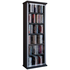 ebuy24 Classic wandkast , CD-toren 6 planken zwart.