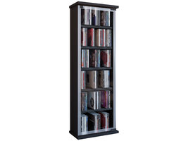 ebuy24 Classic wandkast , CD-toren 6 planken zwart.