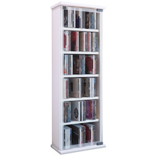 ebuy24 Classic wandkast , CD-toren 6 planken wit.