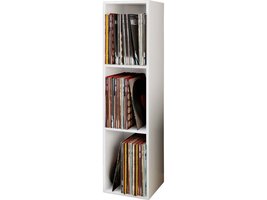 ebuy24 Platto3 wandkast voor LP 3 planken wit.