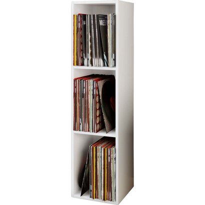 ebuy24 Platto3 wandkast voor LP 3 planken wit.