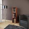 ebuy24 Platto3 wandkast voor LP 3 planken nootboom decor.