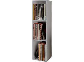 ebuy24 Platto3 wandkast voor LP 3 planken grijs.