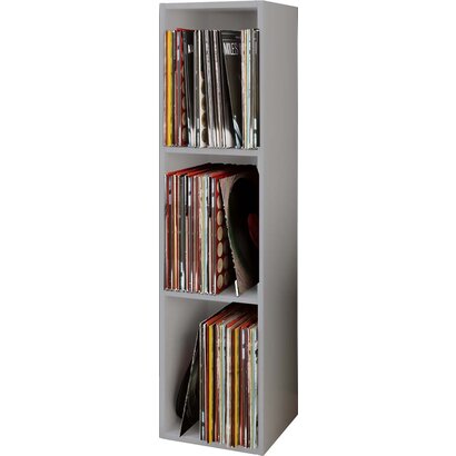 ebuy24 Platto3 wandkast voor LP 3 planken grijs.