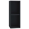 ebuy24 Platto2 wandkast voor LP 2 planken zwart.